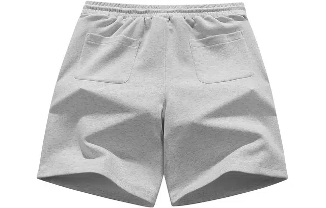 【dme】 潮流时尚纯色极简风基础款华棉牛奶丝针织柔软宽松舒适透气百搭松紧腰系带凉爽五分阔腿休闲短裤 男女同款