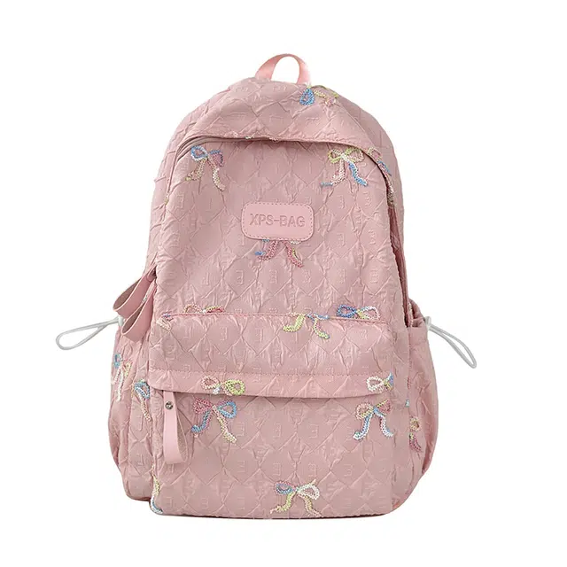 垣途者 高颜值学生韩版蝴蝶结设计 尼龙 书包背包双肩包 女款 多色