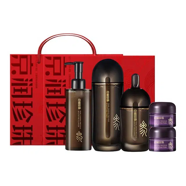 京润珍珠 高端人参矜贵限定礼盒护肤套装 淡纹舒缓维稳紧致保湿补水滋润型淡化细纹