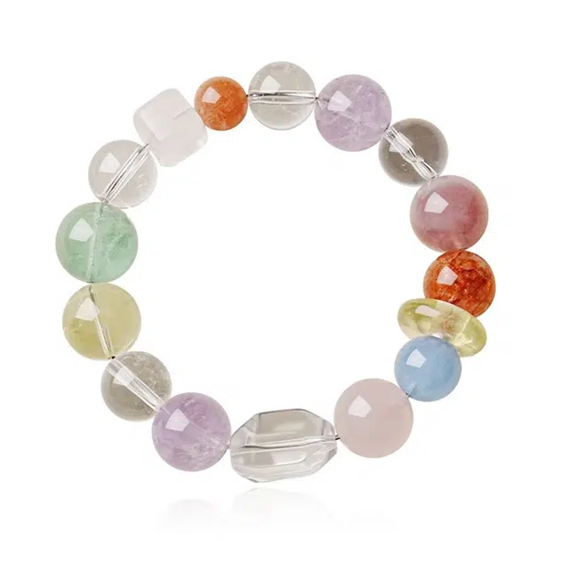 谧月珠宝 新中式简约百搭 晶莹剔透  小众设计高级感 水逆退散天然 多色水晶 手串 男女同款情侣款