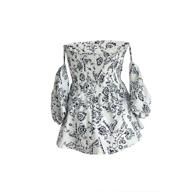 敲模女孩 纯欲风辣妹一字肩抹胸上衣设计感收腰背心吊带 女款