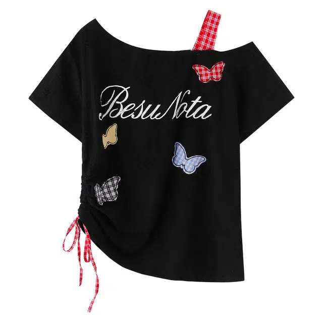 怪力萝莉 休闲简约舒适百搭截短上衣 女款