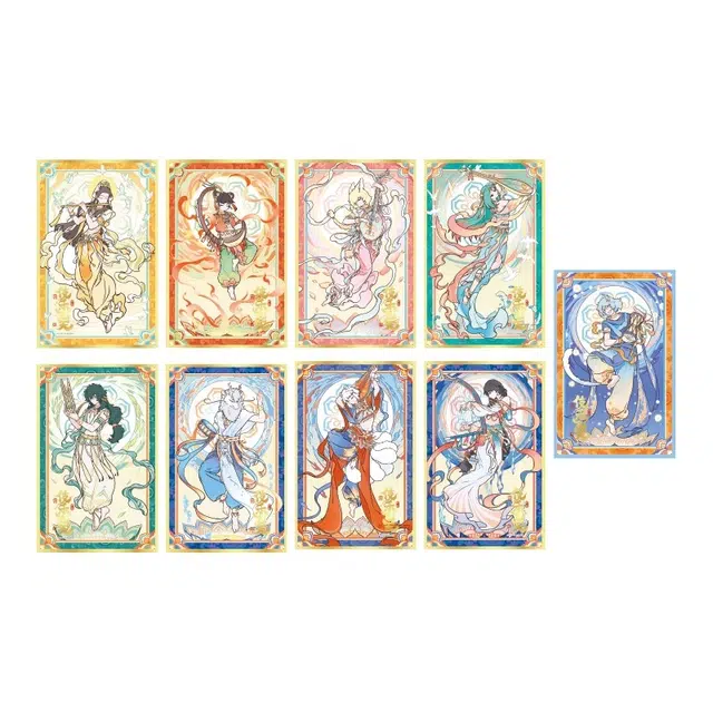 非人哉 敦煌画院联名伎乐飞天盲盒周边 色纸