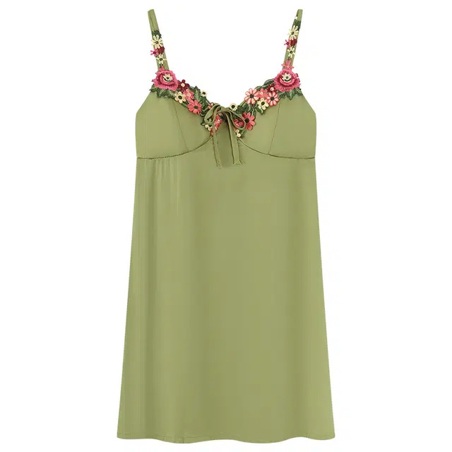 好福份 甜美风休闲无袖吊带家居服可外穿睡裙 女款