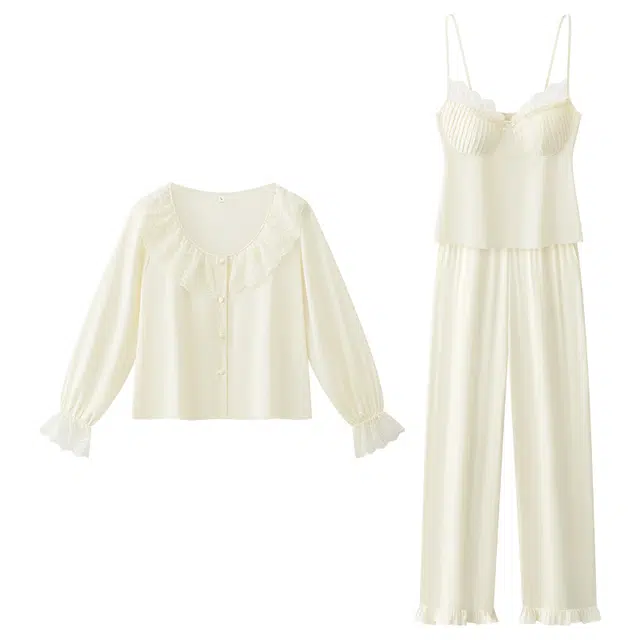 好福份 带胸垫时尚简约透气舒适可爱家居服睡衣套装 女款