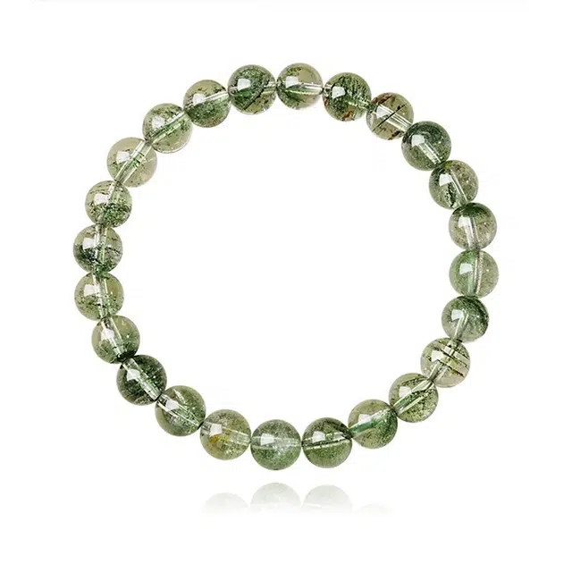 谧月珠宝 水逆退散 八方来财 招财进宝 新中式轻奢高级天然 绿幽灵 手串 男女同款情侣款