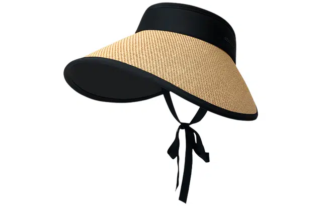 优幽兰 时尚百搭小众设计感草帽透气空顶帽女简约高级感大帽檐显脸小遮阳帽户外出行骑车防紫外太阳帽素颜遮脸 聚酯纤维 防晒帽 女款