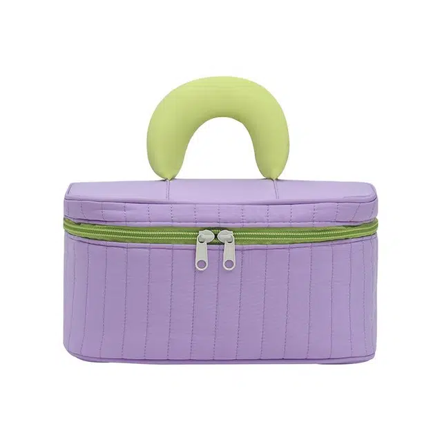 米甜兔 大容量化妆品收纳简约手提多巴胺化妆包