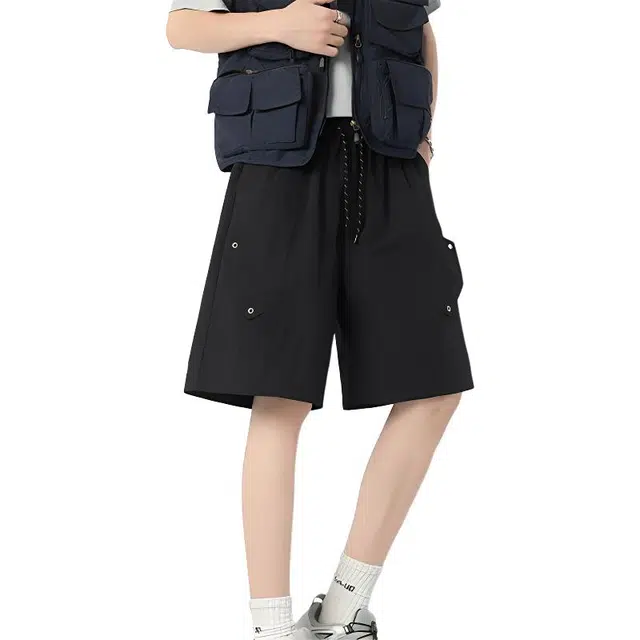 单爵 美式速干伞兵裤薄款防水登山透气运动裤休闲短裤 男女同款