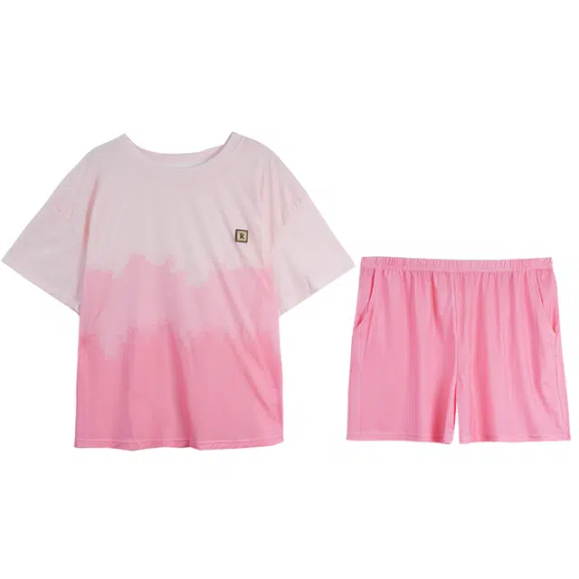 多拉美 冰丝凉感柔软透气家居服短袖短裤夏季睡衣套装 女款
