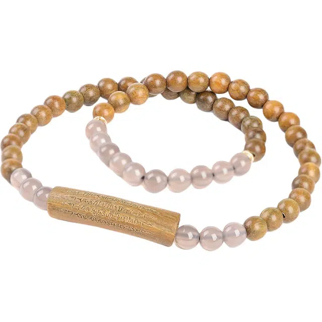 三檀小舍 【五条经文】 国潮招财好运新中式平安如意高升转运纳福盘玩文玩小众高级#好运 绿檀 手串 男女同款情侣款