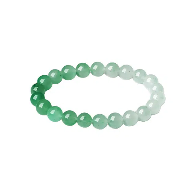 迈奇的礼物 好运自然单圈圆珠精致天然 非洲翠 手串 女款