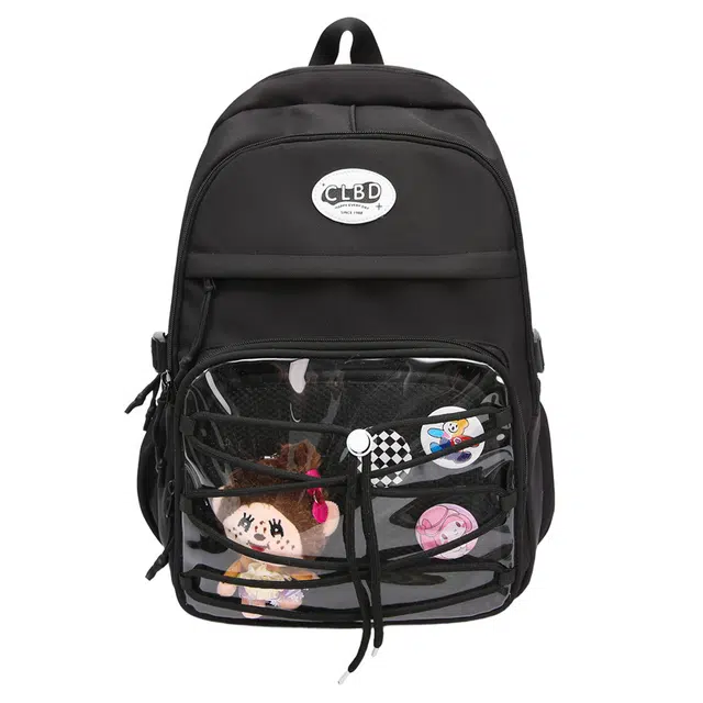 行途 书包初中生高中生大学生大容量包女防水轻便电脑背包 尼龙 双肩包 男女同款情侣款 多色