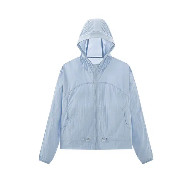 木清清 户外休闲山系宽松薄款连帽长袖 透气防水防紫外线防晒服 女款