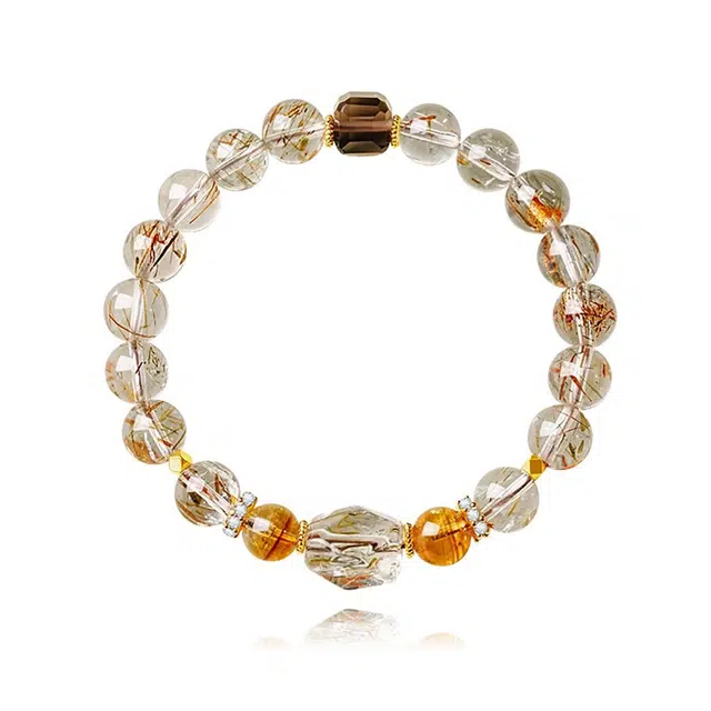 【钱途无量】 谧月珠宝 暴富招财开运发晶 新中式旺事业财运爆棚转运珠 精致轻奢小众礼盒好运天然 多色水晶 手串 男女同款情侣款