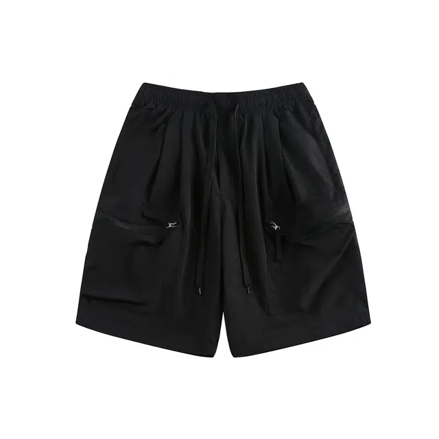 【dme】 潮牌男夏季外穿宽松潮牌重磅百搭港风大口袋五分裤痞帅休闲工装短裤 男女同款