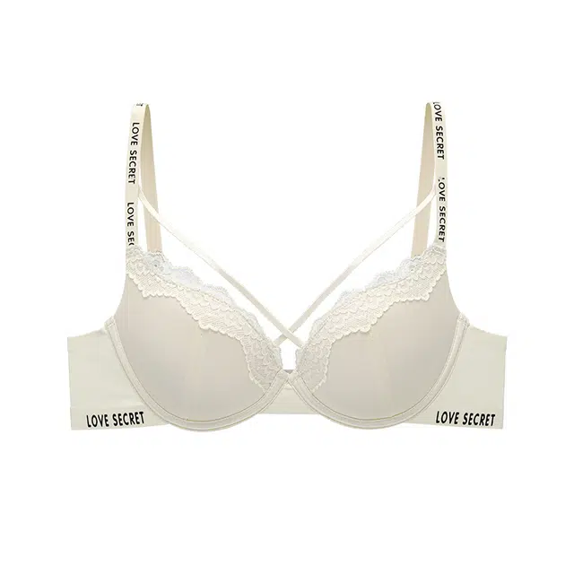 戴维诗 小胸显大聚拢花边性感无钢圈文胸 女款