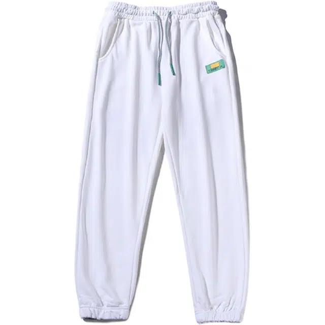 乱步 潮牌个性宽松束脚港风时尚针织运动裤休闲裤 男女同款