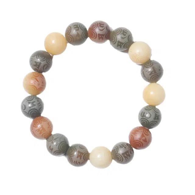 嫒柯 新中式国潮开运绕指柔轻奢百搭小众高级感文玩盘玩招财纳福转运来财诸事顺遂平安喜乐 菩提子/菩提籽 手串 男女同款情侣款