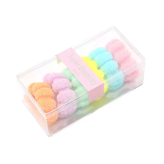 如花梦 彩色系加粗耐用丸子头高弹力无接缝 布艺 发圈 女款