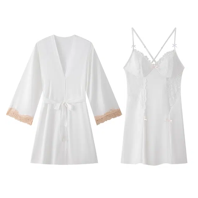 好福份 带胸垫休闲纯色凉感透气性感家居服睡衣套装 女款