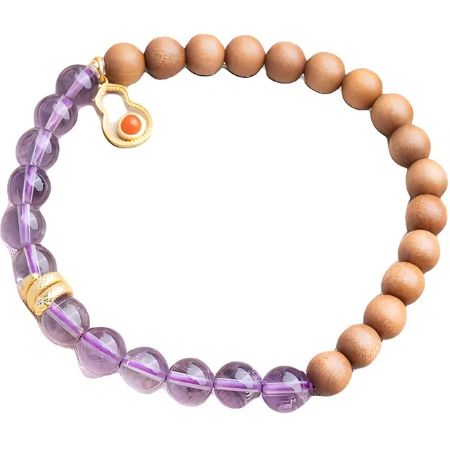 仙源 平步青云 简约文艺复古民族风绕指揉玩本命年转运佛珠串珠手饰#好运 檀木 手串 男女同款情侣款