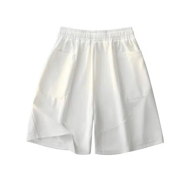 普鲁士多特蒙德 美式凉感透气纯色高街抽绳松紧腰品牌舒适运动休闲短裤 男女同款
