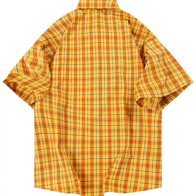 欧路得 美式宽松多巴胺休闲舒适百搭短袖衬衫 男款