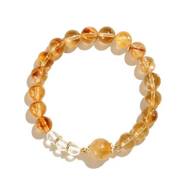 【财源滚滚&早日暴富】 兰慕茵诺 国潮新中式时来转运 小众寓意好 时尚百搭通勤 招财进宝 #好运天然 黄水晶 手串 男女同款情侣款