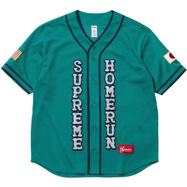 Supreme x Homerun SS25 WEEK12 Baseball Jersey logo