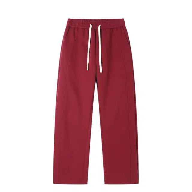 星际者 纯色美式高街简约基础款宽松系带舒适直筒休闲裤 男女同款