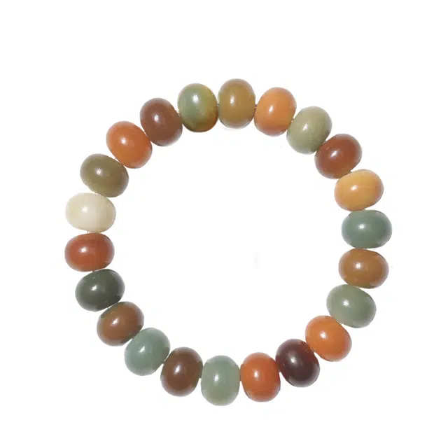 嫒柯 新中式国潮轻奢高级感文玩盘玩佛珠念珠招财纳福诸事顺遂节节高升八方来财平安喜乐#好运 白玉菩提 手串 男女同款情侣款