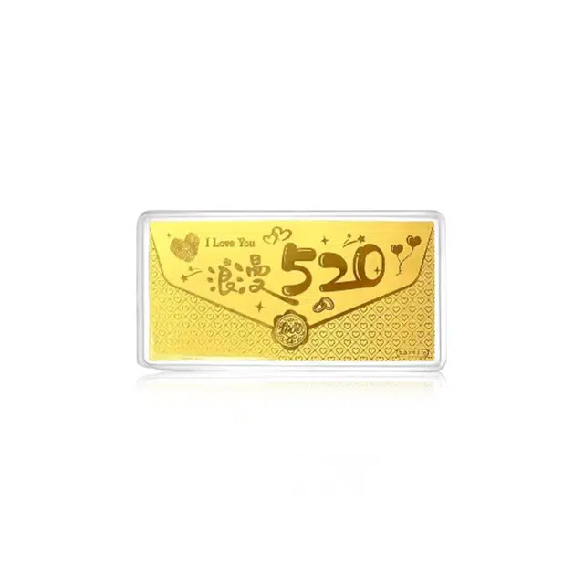金嘉福 【浪漫告白】浪漫 创意个性优雅气质攒钱小金库摆件收藏储值理财恋爱告白纪念金#好运 足金 一口价 金钞 男女同款情侣款