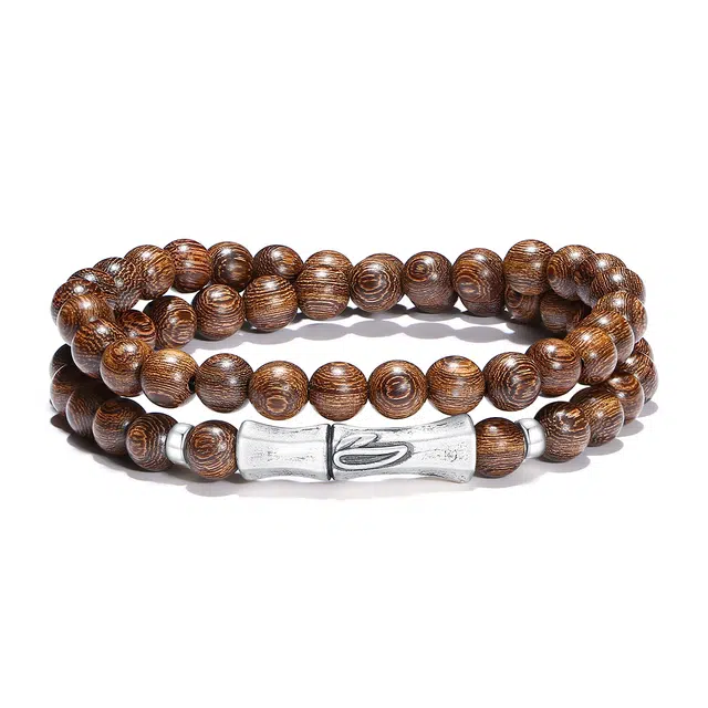 普陀山文创 金榜题名新中式国潮上岸竹节随时佩戴幸运金丝楠转运珠#好运 楠木 手串 男女同款情侣款