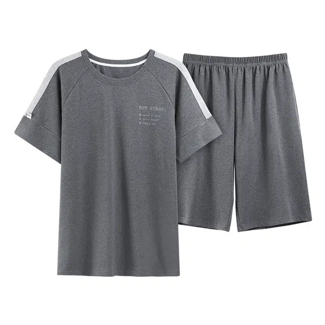 好福份 男时尚休闲舒适风格家居服夏季睡衣套装 男款