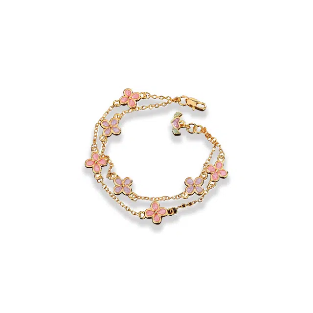 大唐国鼎 春日时尚简约轻奢小众设计森系高级感优雅甜美精致气质可爱温柔浪漫百搭 好运 合金 手链 女款