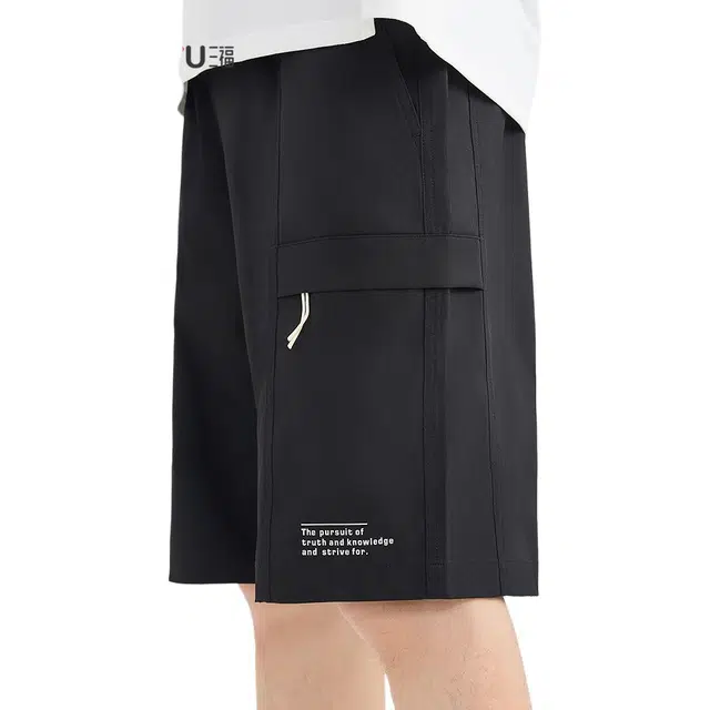 三福 夏季运动风休闲直筒中腰五分工装短裤 男款