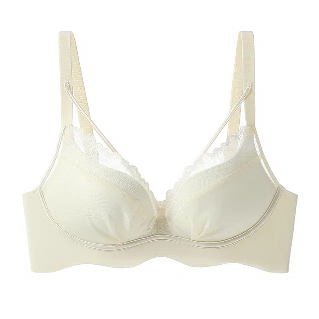 戴维诗 蕾丝甜欲风小胸聚拢无痕收副乳防下垂文胸 女款