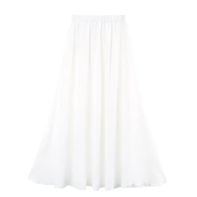 苏醒的乐园 文艺风纯色高腰长款宽松显瘦薄款舒适休闲长裙 女款