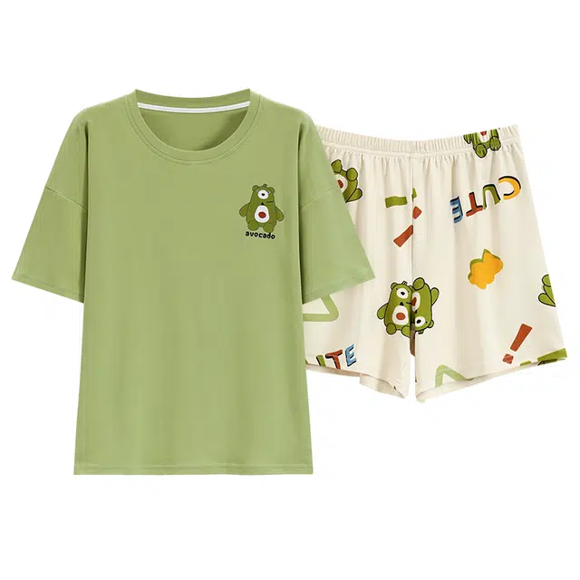 睦隆世家 短袖甜美可爱舒适家居服夏季睡衣套装 女款