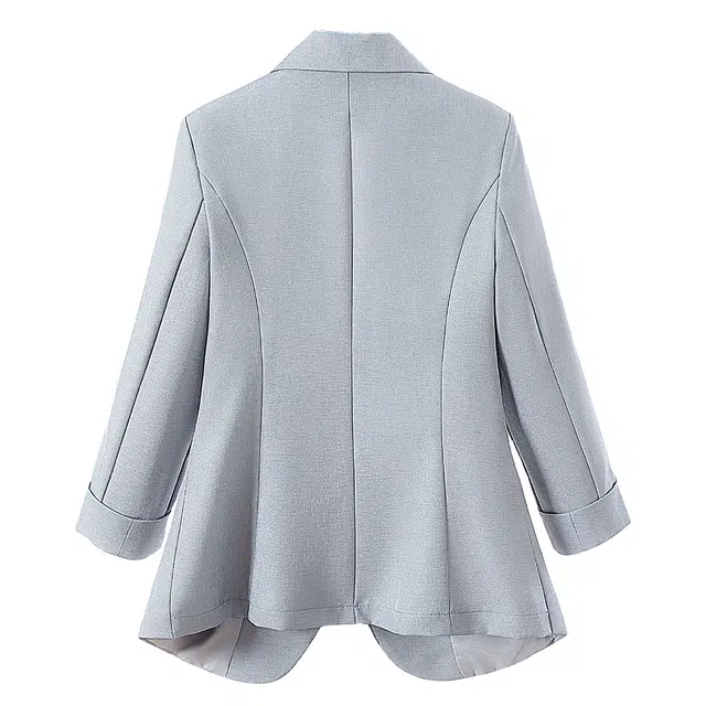 唐娜姿兰 高端时尚简约七分袖修身西服上衣高级感气质休闲西装 女款