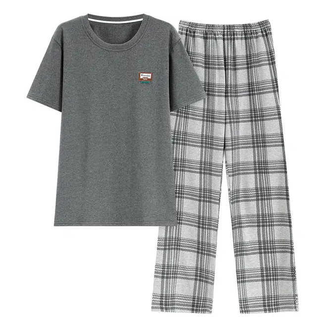 好福份 亲肤透气款式家居服夏季睡衣套装 男款