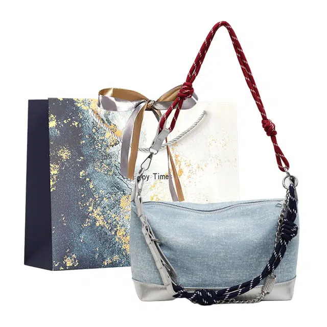 伊曼家 时尚质感百搭休闲腋下包小方 布 斜挎单肩包 女款 天蓝色/牛仔蓝/黑色/宝蓝色