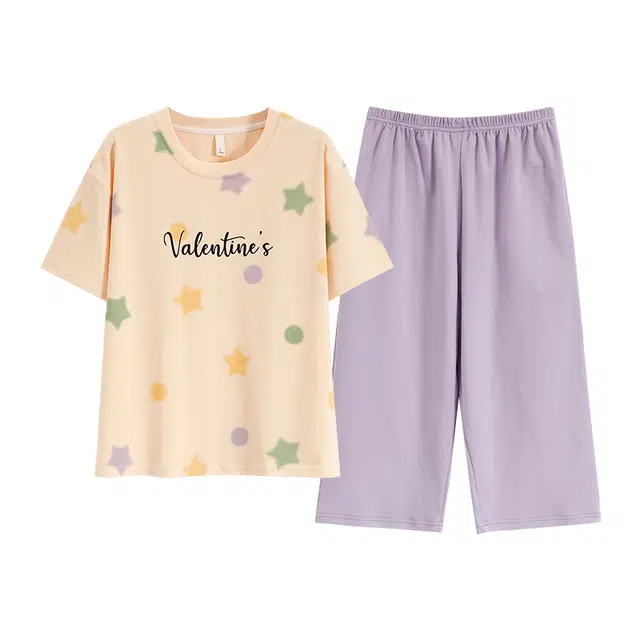 好福份 时尚透气简约风格家居服睡衣套装 女款