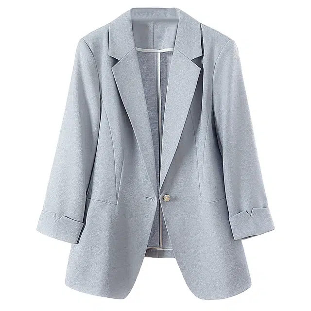 唐娜姿兰 高端时尚简约七分袖修身西服上衣高级感气质休闲西装 女款