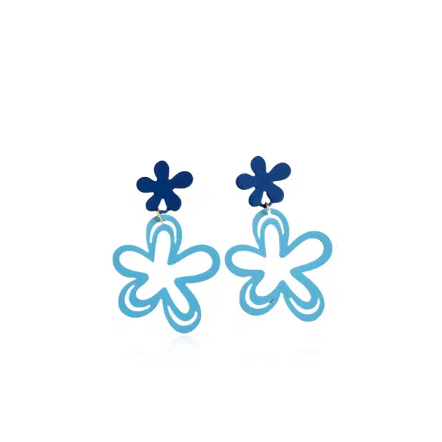 饰伴 菲菲雪莲时尚简约高级 好运  小众设计 优雅日常百搭 温柔 合金 耳环 男女同款情侣款