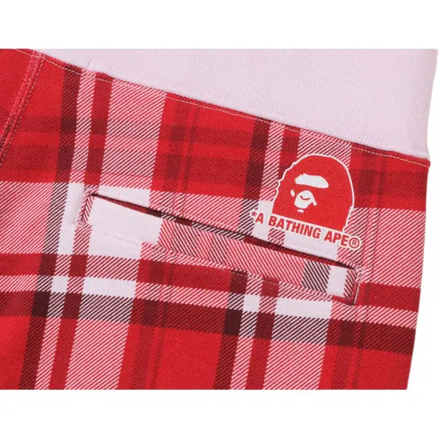BAPE Check Gift Sweat Shorts