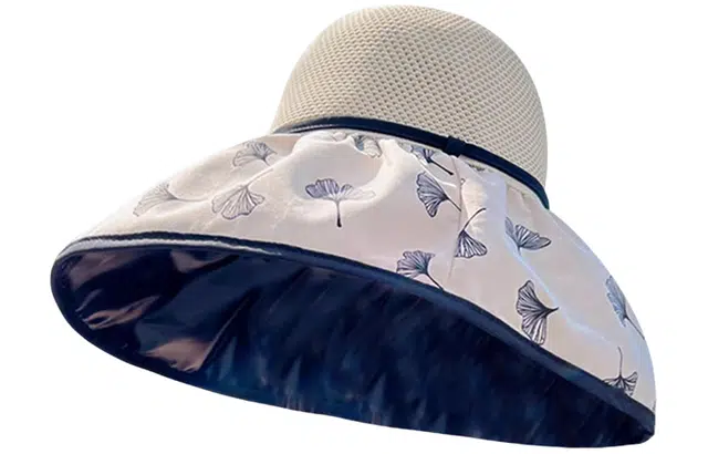 优幽兰 韩版高级感百搭蝴蝶结小众时尚潮流户外黑胶遮阳防紫外线 聚酯纤维 防晒帽 女款