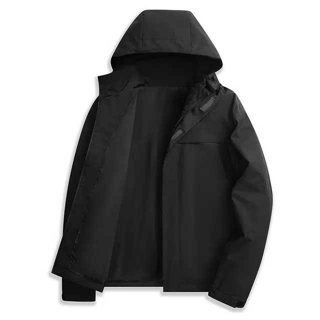 与狼共舞 时尚垂顺户外休闲透气防风连帽轻薄长袖夹克外套 男款