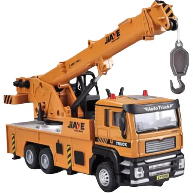 卡威 开门吊车玩具车 合金吊机车 工程车起重机小汽车 成品模型